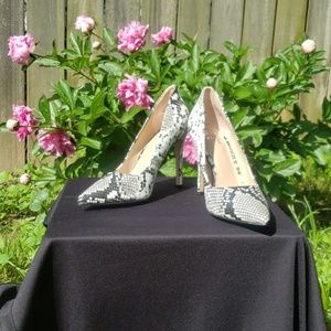 Snakeskin pumps